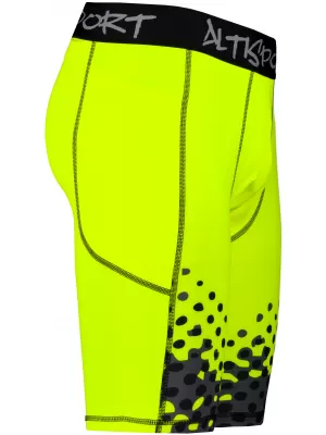 Moške športne pajkice nad koleni premium ALTISPORT VOJ/ALM109LEG02 FLUO RUMENA