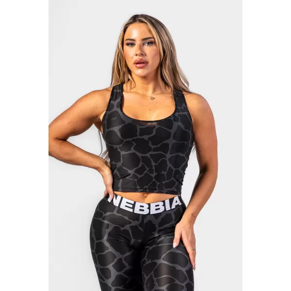  Z NARAVO NAVDIHNUT športni kratki top Racer back” 549 BLACK Nebbia 