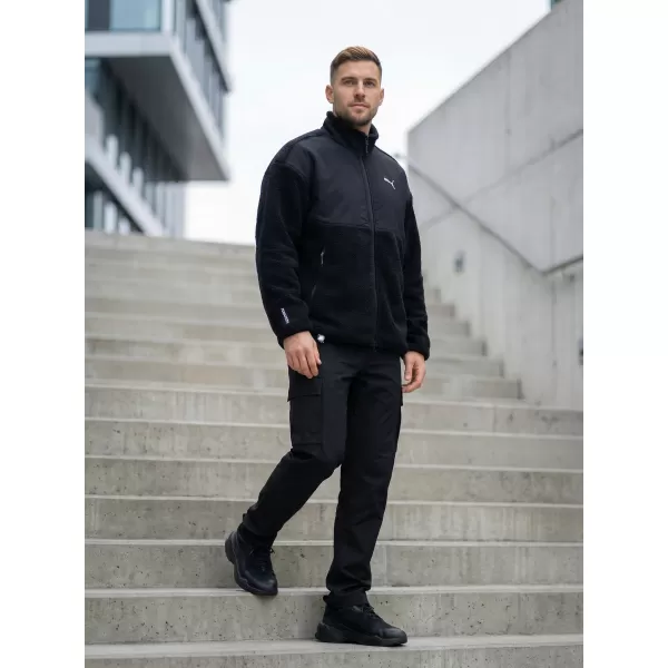  Moška jakna PUMA TECH SOFT TECH RELAXED SHERPA JACKET 632104-01 ČRNA 