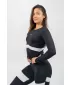 Črn top z dolgimi rokavi TRUE HERO 242 BLACK Nebbia
