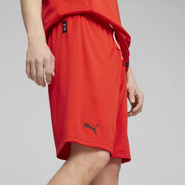  Kratke hlače PUMA HOOPS TEAM PRACTICE SHORT 676641_03 PUMA RDEČA 