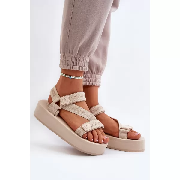  Ženski sandali BIG STAR NN274A528 BEŽ Big Star Shoes 