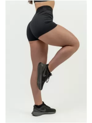 Ženske kompresijske kratke hlače z visokim pasom INTENSE Leg Day 832 ČRNA Nebbia