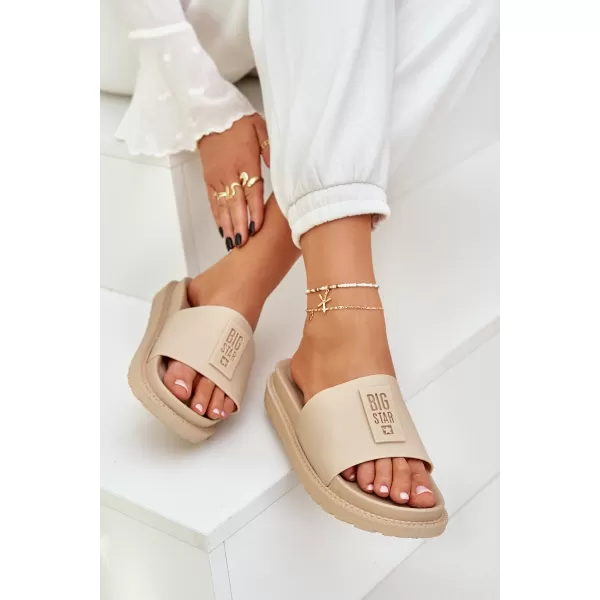  Ženski natikači BIG STAR LL274A210 BEIGE Big Star Shoes 