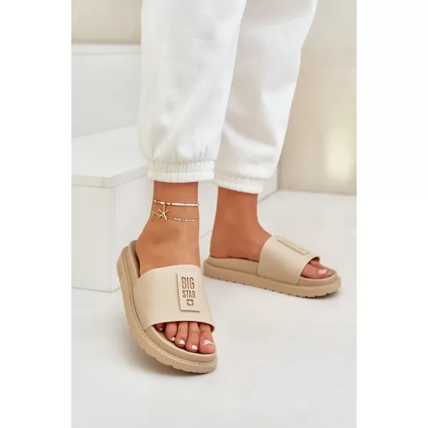 Ženski natikači BIG STAR LL274A210 BEIGE Big Star Shoes 