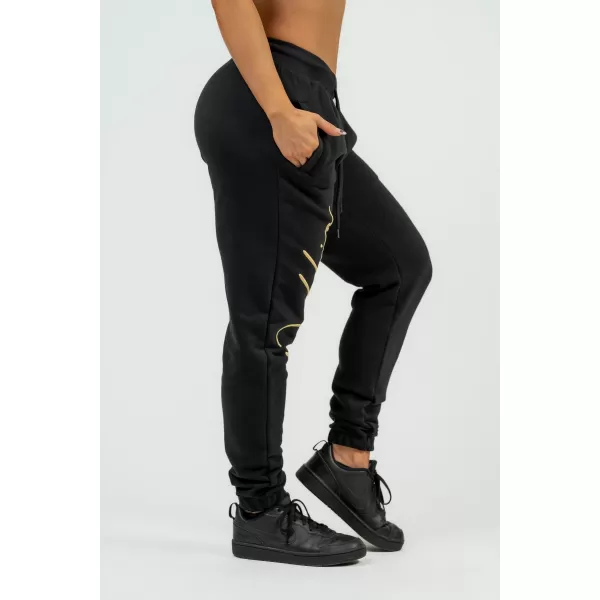  Ženske ohlapne trenirke Signature INTENSE 846 BLACK/GOLD Nebbia 