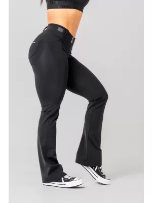 Flared Bubble Butt Leggings 2.0 POWER LIFT 308 ČRNA Nebbia