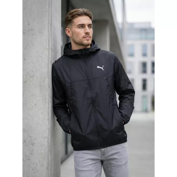  Moška vetrovka PUMA ESS REGULAR WINDBREAKER 684625-01 ČRNA 