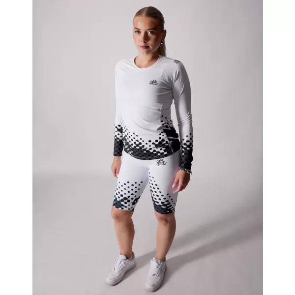  Ženska premium funkcionalna majica z dolgimi rokavi ALTISPORT VOJ/ALW109TR03 ČRNO-BELO 