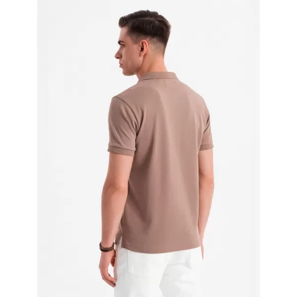  Moška T -majica OMBRE OM-POSS-0148 SVETLO RJAVA 
