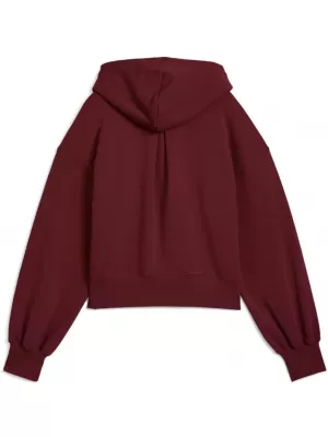 Damske trenirke PUMA WARDROBE ESS RELAXED CROPPED HOODIE TR 629746-96 RDEČA