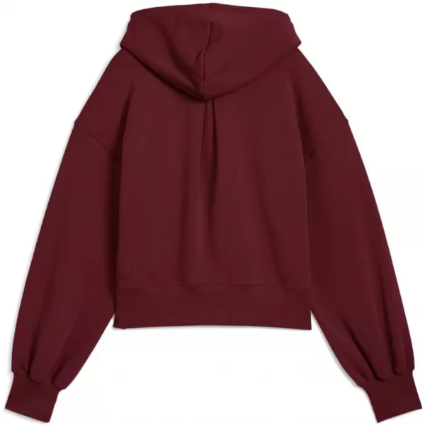  Damske trenirke PUMA WARDROBE ESS RELAXED CROPPED HOODIE TR 629746-96 RDEČA 