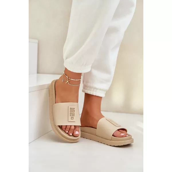  Ženski natikači BIG STAR LL274A210 BEIGE Big Star Shoes 