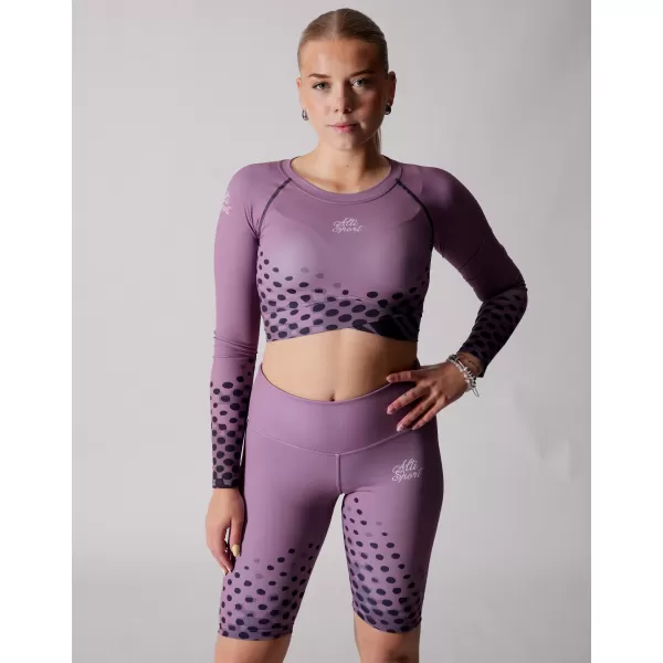  Ženski funkcionalni vrhunski kratki top ALTISPORT VOJ/ALW109TR04 VIJOLIČNA 