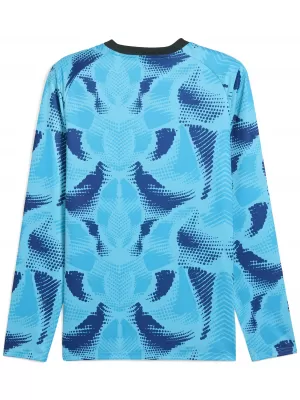 Moški vratarski dres PUMA TEAMTARGET GK LS JERSEY 706519_02 BRIGHT AQUA / SVETLA AQUA/PUMA BELA