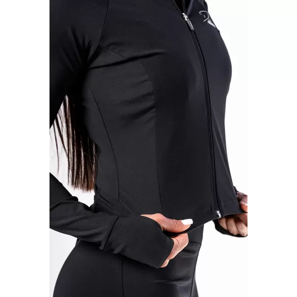  Deni x Fitness majica z zadrgo 314 BLACK Nebbia 