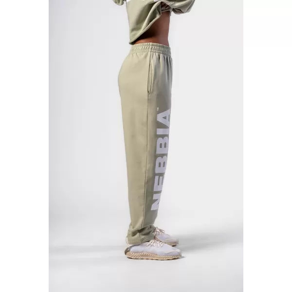  Ohlapne baggy trenirke BOYFRIEND STYLE 432 SVETLO ZELENA Nebbia 