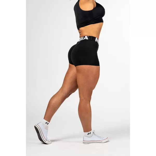  Fitnes kratke hlače z visokim pasom GLUTE PUMP 240 BLACK Nebbia 