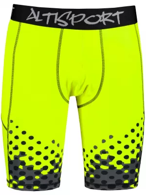 Moške športne pajkice nad koleni premium ALTISPORT VOJ/ALM109LEG02 FLUO RUMENA