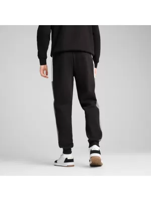 Moške trenirke PUMA ESS BLOCK SWEATPANTS FL CL 684688-01 ČRNA