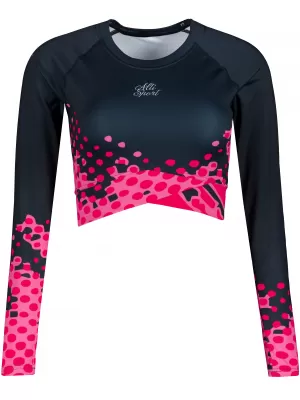 Ženski funkcionalni vrhunski kratki top ALTISPORT VOJ/ALW109TR04 ROZA-ČRNA