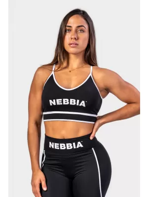 Športni modrček s srednjo podporo MY RULES 608 BLACK Nebbia