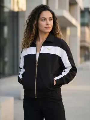Ženska jakna PUMA T7 RELAXED TRACK JACKET 632137-01 ČRN