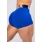 Fitnes kratke hlače z visokim pasom GLUTE PUMP 240 BLUE Nebbia