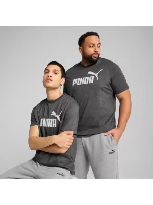 Moška majica s kratkimi rokavi PUMA ESS NO. 1 LOGO HEATHER TEE 682550-01 ČRNA