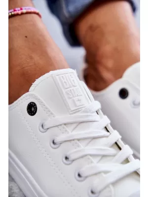 BIG STAR Ženske usnjene superge KK274010 WHITE Big Star Shoes
