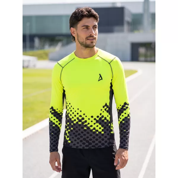  Moška funkcionalna kompresijska majica z dolgimi rokavi ALTISPORT VOJ/ALM109TR03 FLUO RUMENA 
