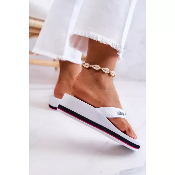  Ženske japonke na klin BIG STAR JJ274A333 WHITE Big Star Shoes 