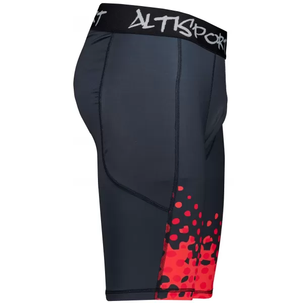  Moške športne pajkice nad koleni premium ALTISPORT VOJ/ALM109LEG02 RDEČA/ČRNA 