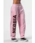 Ohlapne baggy trenirke BOYFRIEND STYLE 432 ROZA Nebbia