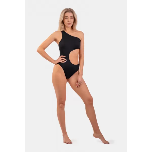  Asimetrični monokini na eno ramo 459 ČRNI Nebbia 