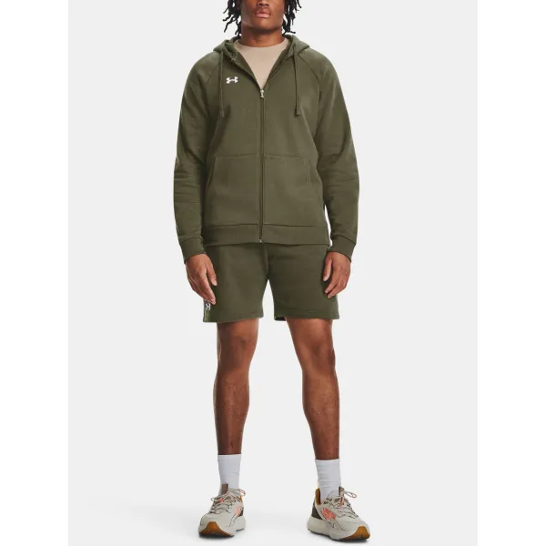  Moški pulover UNDER ARMOUR RIVAL FLEECE FZ HOODIE 1379767-390 ZELENA 