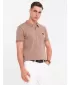Moška T -majica OMBRE OM-POSS-0148 SVETLO RJAVA