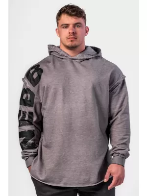 Sprani Oversized pulover s kapuco NO BS 371 SVETLO SIV Nebbia