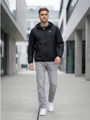 Moška vetrovka PUMA ESS REGULAR WINDBREAKER 684625-01 ČRNA