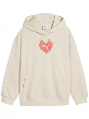 Otroška trenirka PUMA FLAMING LOVE HOODIE 685109_87 ALPSKI SNEG