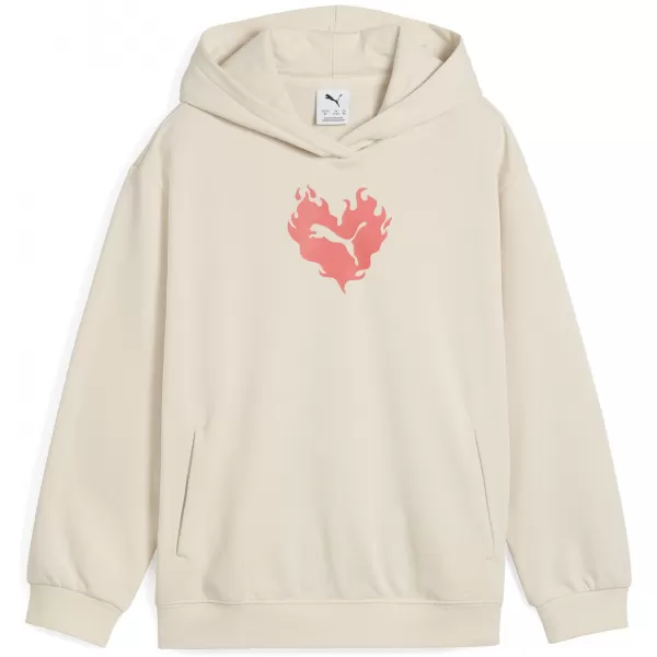  Otroška trenirka PUMA FLAMING LOVE HOODIE 685109_87 ALPSKI SNEG 