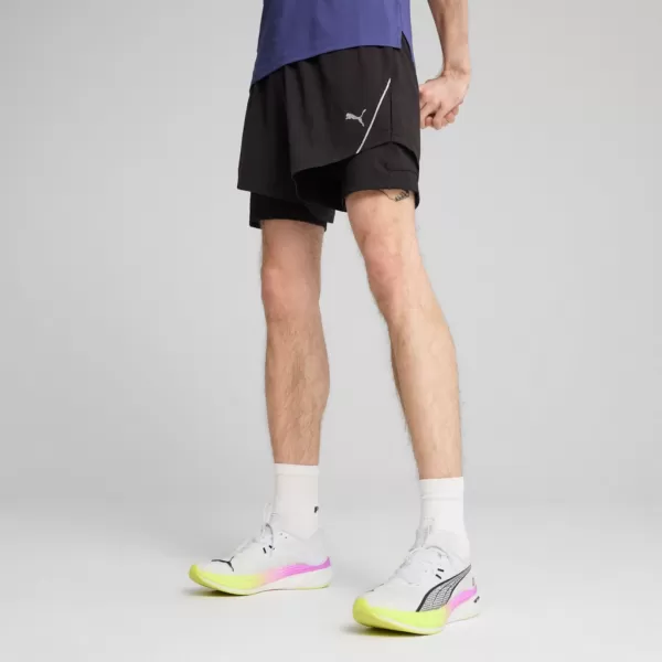  Kratke hlače PUMA M RUN ULTRAWEAVE 2IN1 5"" SHORT​ 526635-01 ČRN 