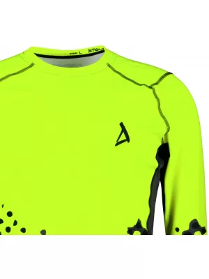 Moška funkcionalna kompresijska majica z dolgimi rokavi ALTISPORT VOJ/ALM109TR03 FLUO RUMENA
