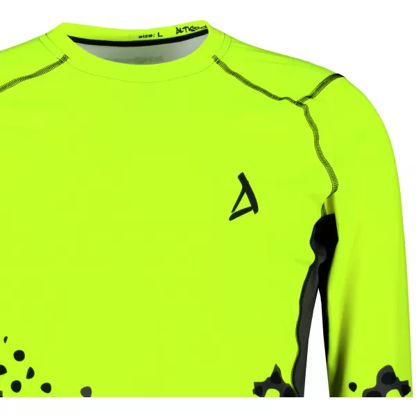  Moška funkcionalna kompresijska majica z dolgimi rokavi ALTISPORT VOJ/ALM109TR03 FLUO RUMENA 