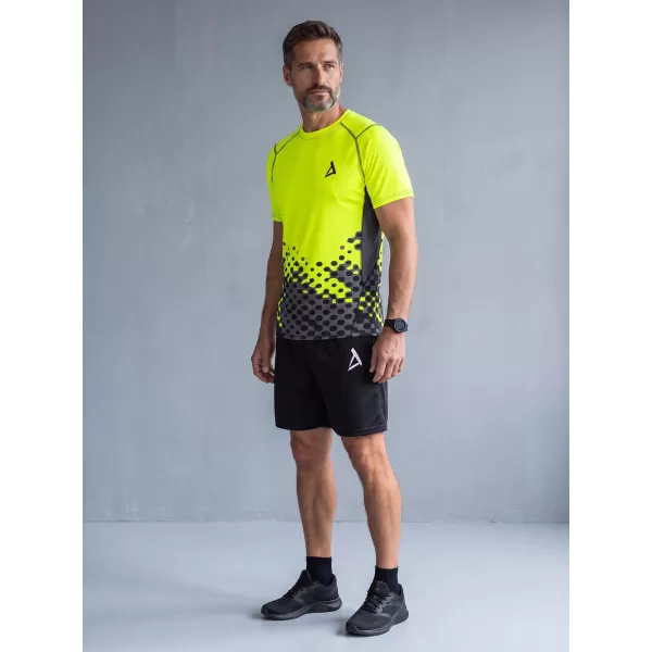  Moška vrhunska funkcionalna kompresijska majica ALTISPORT VOJ/ALM109TR04 FLUO RUMENA 