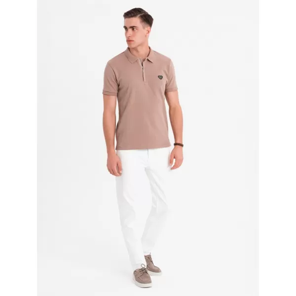  Moška T -majica OMBRE OM-POSS-0148 SVETLO RJAVA 