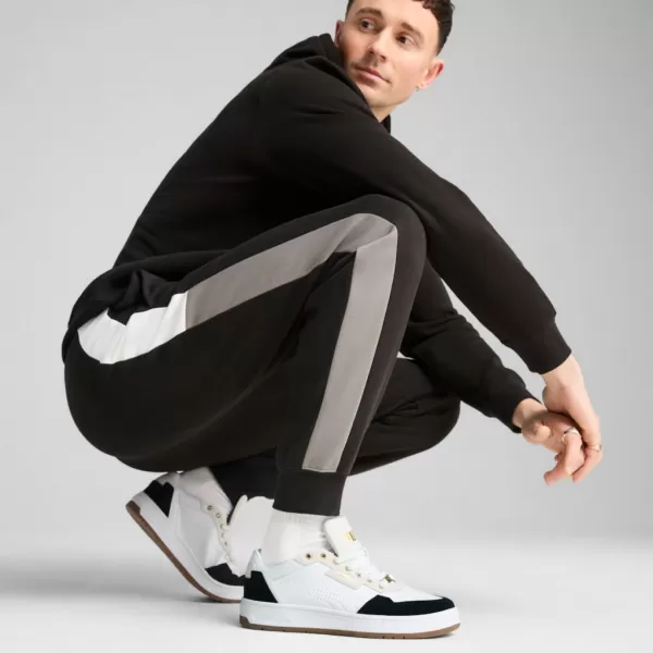  Moške trenirke PUMA ESS BLOCK SWEATPANTS FL CL 684688-01 ČRNA 