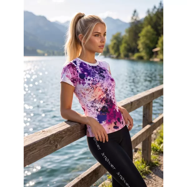  Ženska premium funkcionalna majica ALTISPORT VOJ/ALW055TR01 VIJOLIČNA/ORANŽNA 