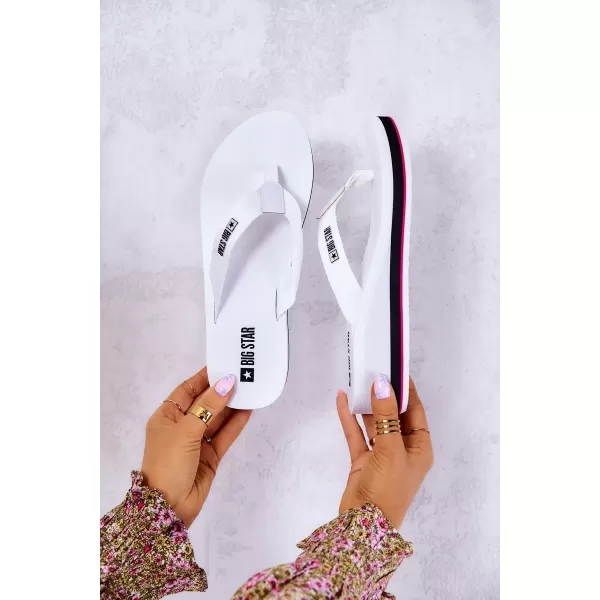  Ženske japonke na klin BIG STAR JJ274A333 WHITE Big Star Shoes 