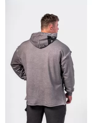 Sprani Oversized pulover s kapuco NO BS 371 SVETLO SIV Nebbia